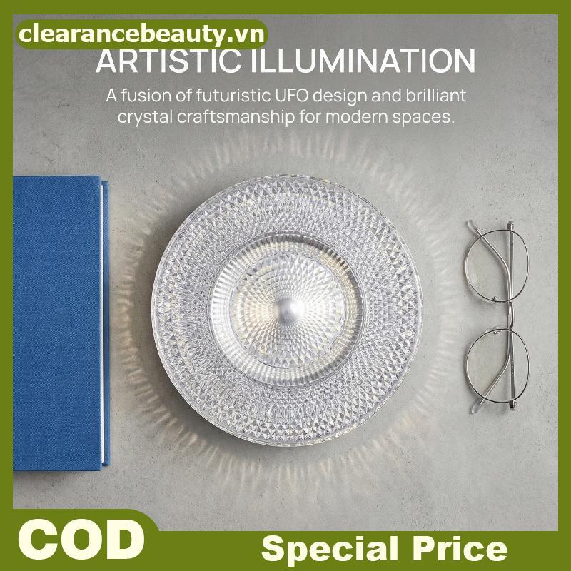 CLEARBE 1 Đèn trần LED pha lê UFO, Bóng đèn chùm bảo vệ mắt siêu sáng E27.
