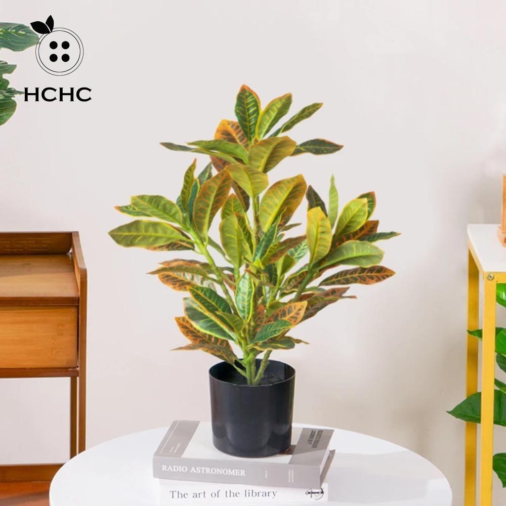 HCHC Cây Banyan Nhiệt Đới, Cây Ficus Nhân Tạo Sống Động Như Thật Lớn, Cây Xanh Nhựa 35 Lá Giả Cây Fi