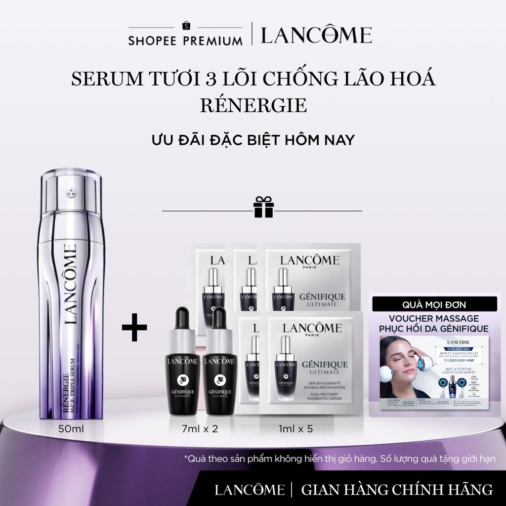 SVIP_Dưỡng Chất (Serum) Tươi 3 Lõi Ngăn Ngừa Lão Hóa Lancome Renergie Triple 50ml