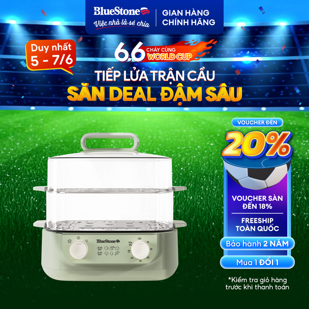 [LIVE] Nồi Hấp Đa Năng BlueStone MPB-7235 12L- 1500W