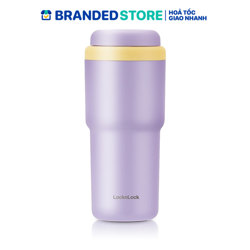 Bình giữ nhiệt LocknLock Daily Macaron LHC3292 - Nắp mở một chạm - Dung tích 480ML