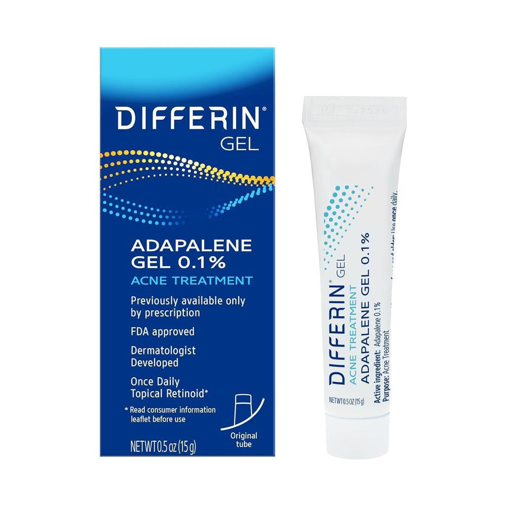 Bổ sung / Chăm sóc da mặt / Đồ dùng gia đình Gel loại bỏ mụn Differin, Gói 30 ngày, Chứa 0,1% Sản ph