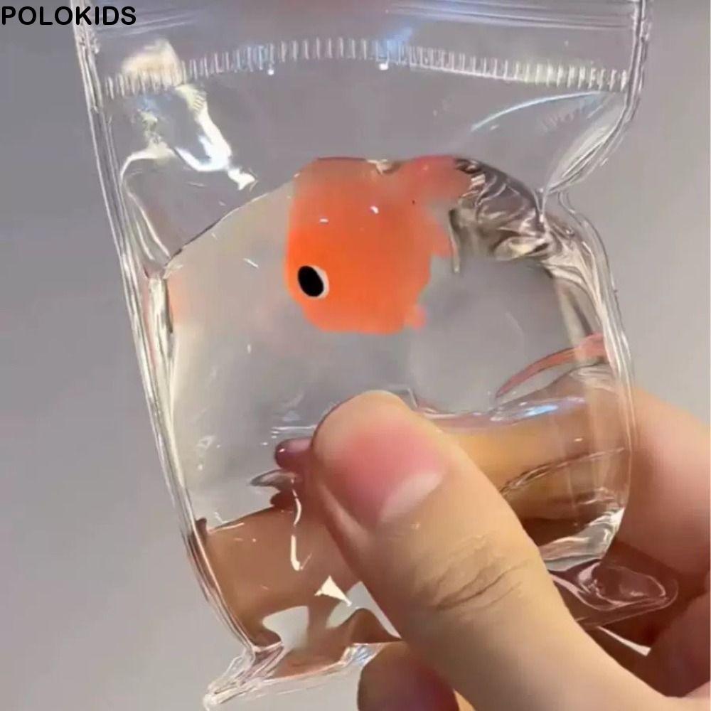 Đồ chơi bóp cá vàng POLOKIDS, Mô phỏng Osmanthus Goldfish Osmanthus Cake Đồ chơi phục hồi chậm, ép đ