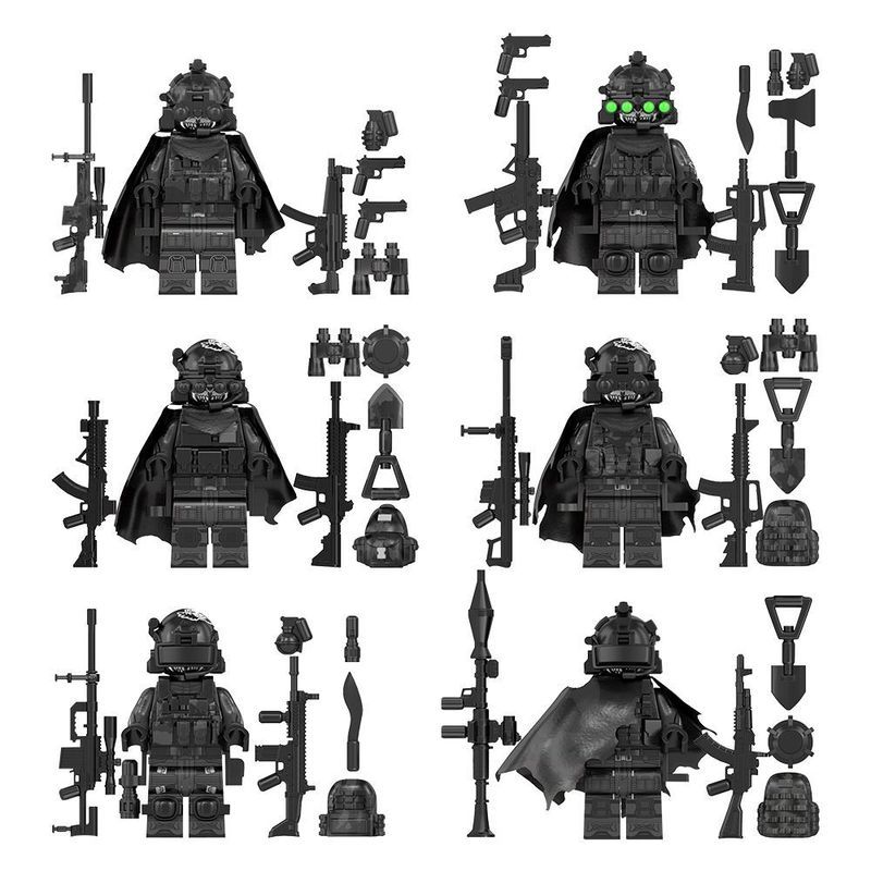 Dòng đồ chơi tương thích Kỹ thuật Sniper Commando Captain Chèn Khối xây dựng Đồ chơi mô hình Minifig