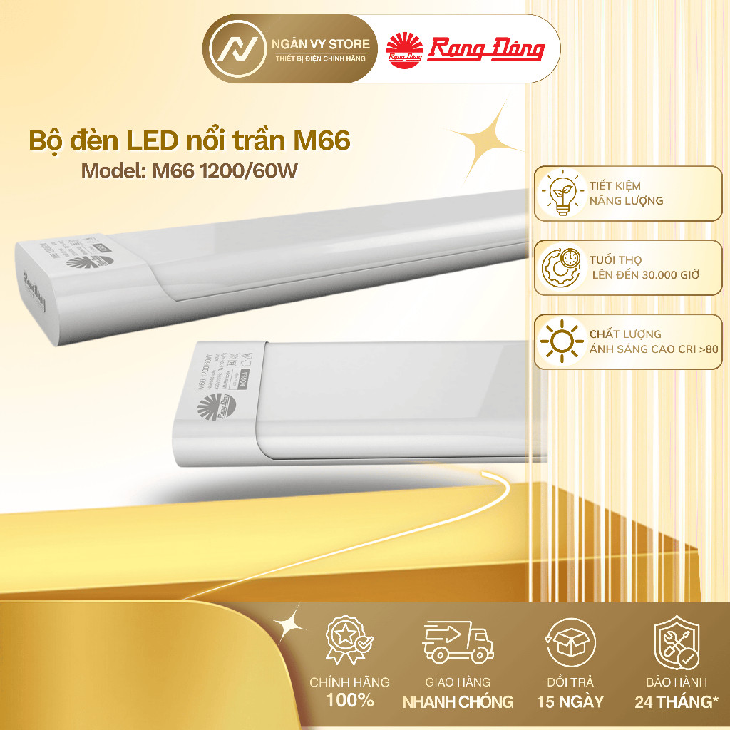 Bộ đèn LED M66 Rạng Đông công suất 60W - Model: M66 1200/60W