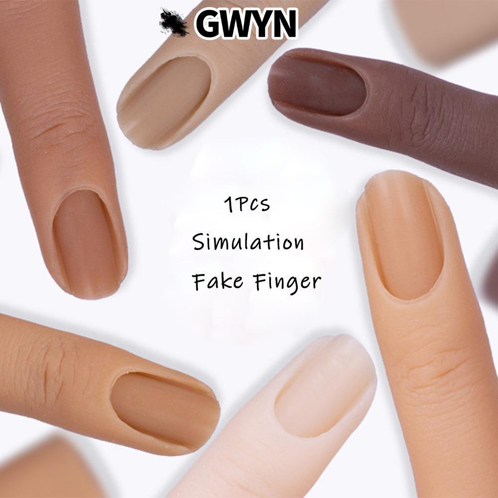 GWYN‌ 1 Cái Ngón Tay Giả 6 Màu 8cm Móng Tay DIY Thực Hành Ngón Tay Giả