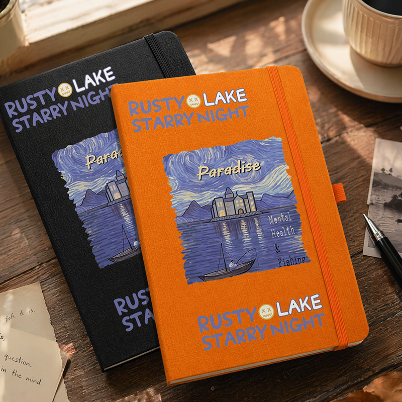 Rusty Lake x Van Gogh Starry Night Collaboration Dot Grid Bullet Journal A5 Notebook