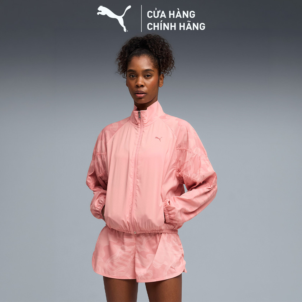 Áo Khoác Tập Luyện PUMA Nữ W P League Woven Jacket Rosy Outlook Màu Hồng