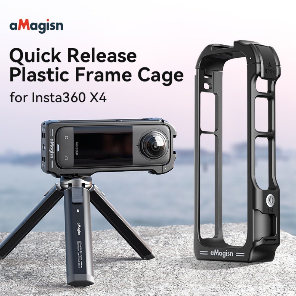 Lồng thỏ nhựa giải phóng nhanh AMagisn cho Insta360 X4, Khung mở rộng cho Insta360 X4, Phụ kiện khun