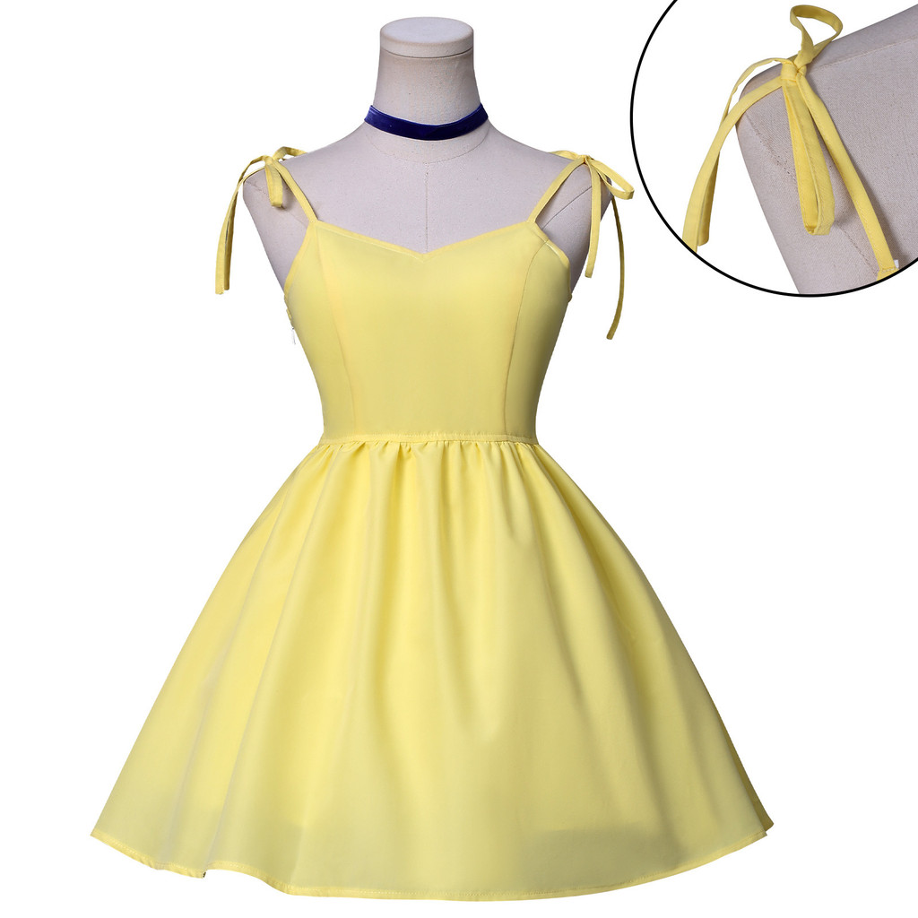 Asuka Váy Vàng Nhỏ cos Quần Áo Eva Asuka Váy Vàng Mùa Hè Váy Nhỏ cosplay Anime Trang Phục