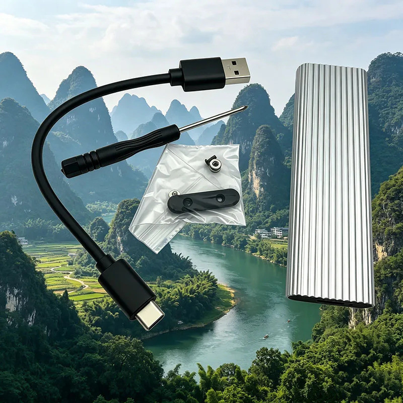 Giao thức kép M2 NVMe NGFF SATA SSD Ốp lưng 10G M.2 NVME SSD sang USB 3.1 Vỏ nhôm cho Samsung 980 86