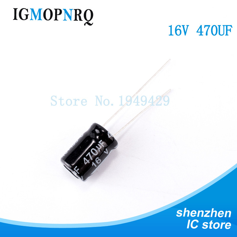 20 Cái / lốc Tụ Điện Phân Nhôm 470uF 16V 8 * 12 Tụ Điện Phân 16v 470uf