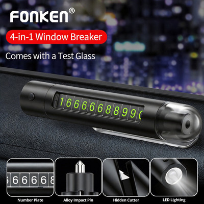 Fonken Búa An Toàn Ô Tô Tự Động Khẩn Cấp Kính Cắt Cửa Sổ An Toàn Cắt Biển Số Điện Thoại