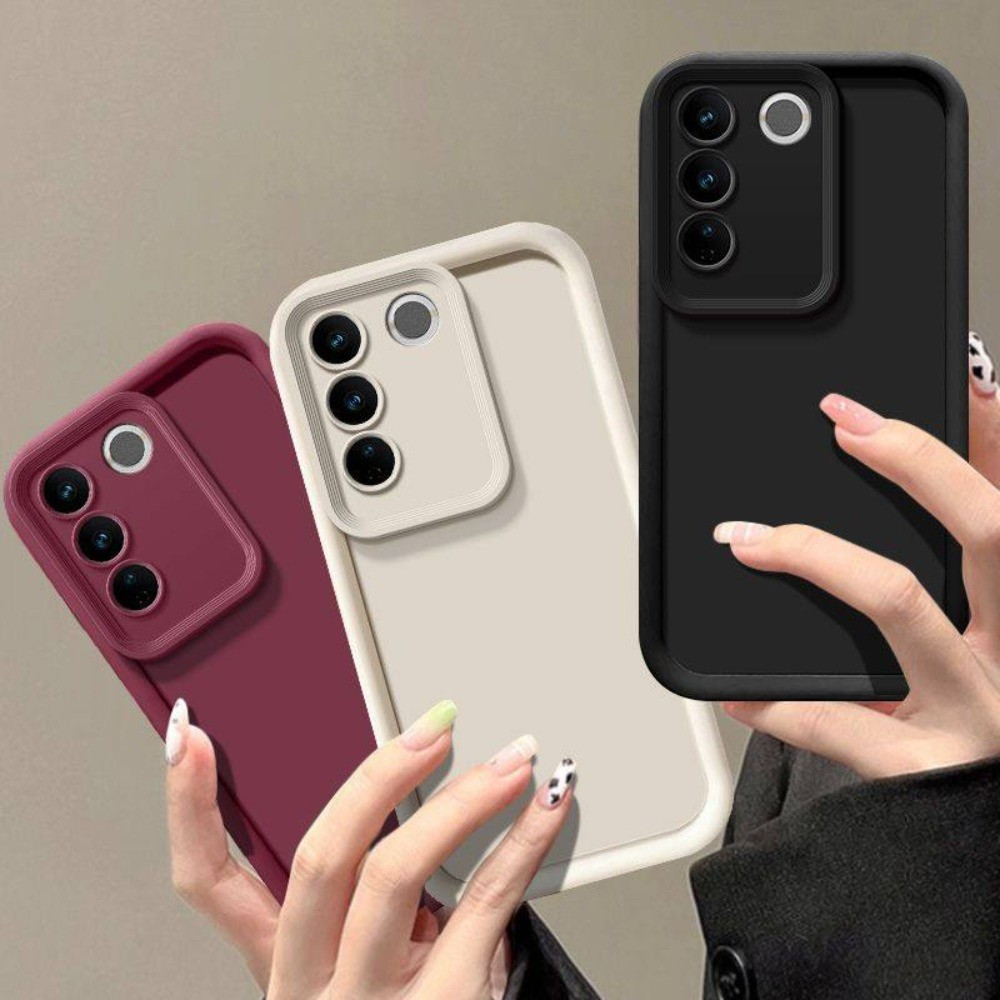 Dành Cho Vivo S16 Ốp lưng Vivo S16 Pro Vivo V27 Vỏ Silicon Màu Trơn Chống Sốc V27 Pro V2230 Ốp Lưng 