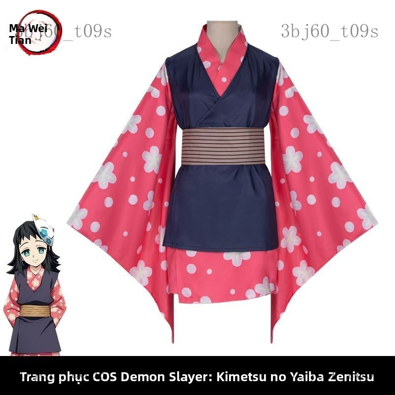 Trang phục cosplay Lưỡi Diệt Ma cos Bộ trang phục kimono biểu diễn sân khấu của chị gái Tanjiro, Nez
