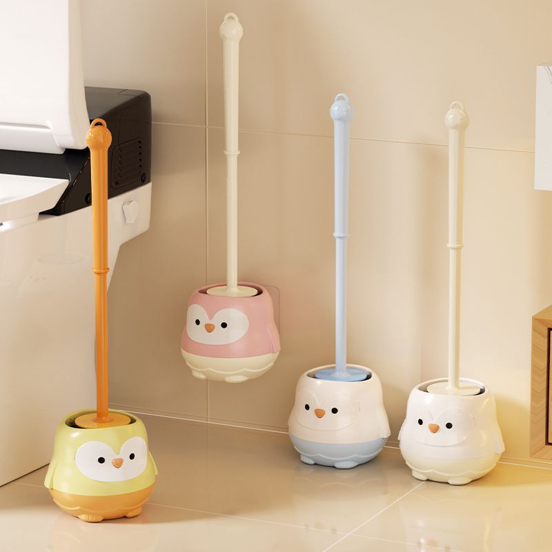 Household toilet bathroom base wall-mounted long-handled corner toilet brush set with drilling requi