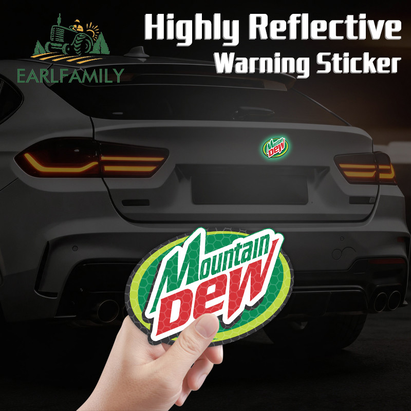 EARLFAMILY Mountain Dew Designs Phản Quang & Mangetic Xe Dán Cá Tính Campervan Kính Chắn Gió Nắp Bìn