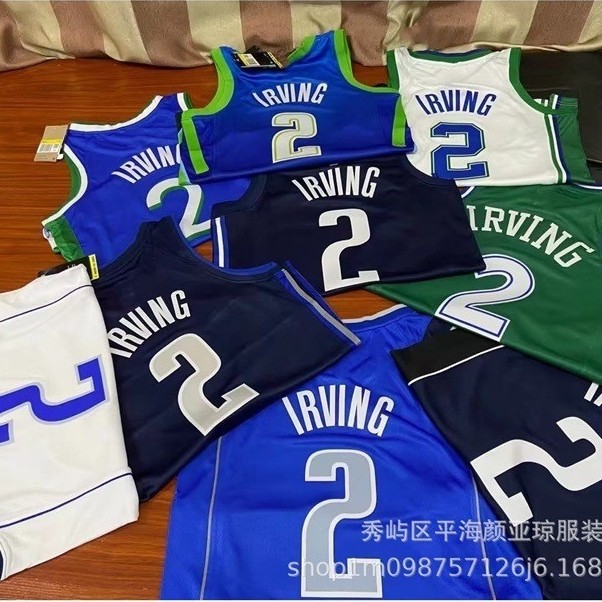 Phiên bản Hot Press Áo bóng rổ Mavericks Jersey No. Áo bóng rổ 2 Irving Mavericks Jersey