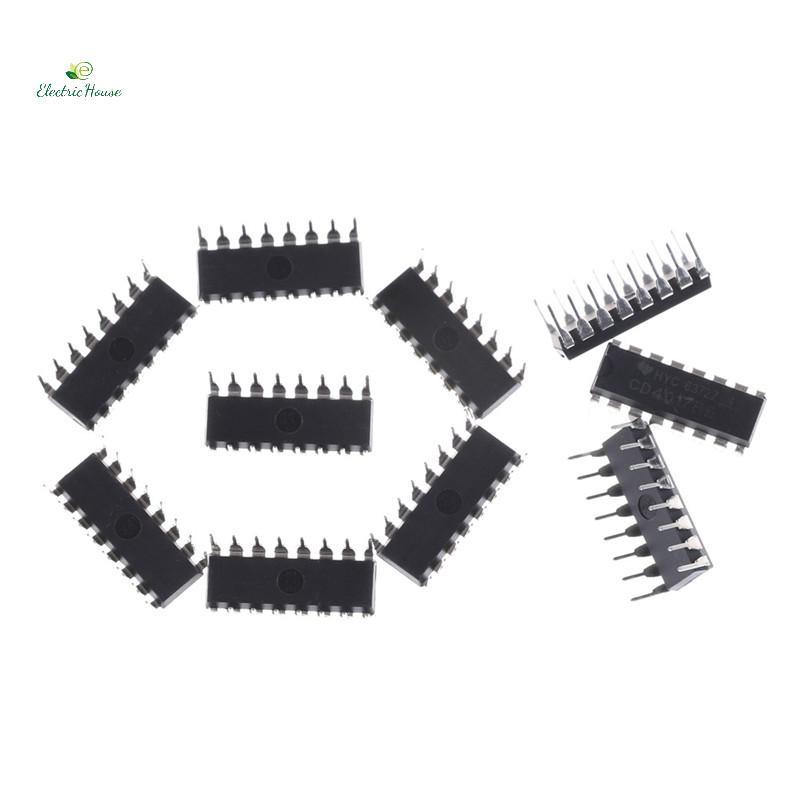 [Nhà Điện] 10 Chiếc CD4017BE 4017 CD4017 Bộ Chia Thập Kỷ IC mới