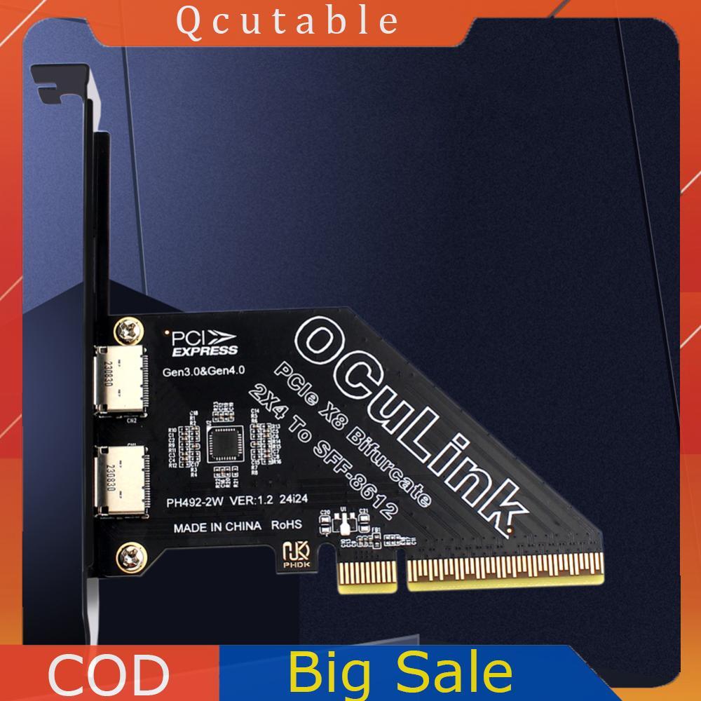 PCIeX8 Sang 2 Cổng Oculink SFF 8611 8612 Chuyển Đổi Thẻ Hỗ Trợ PCIe 4.0 PCIE Bên Ngoài Oculink Adapt