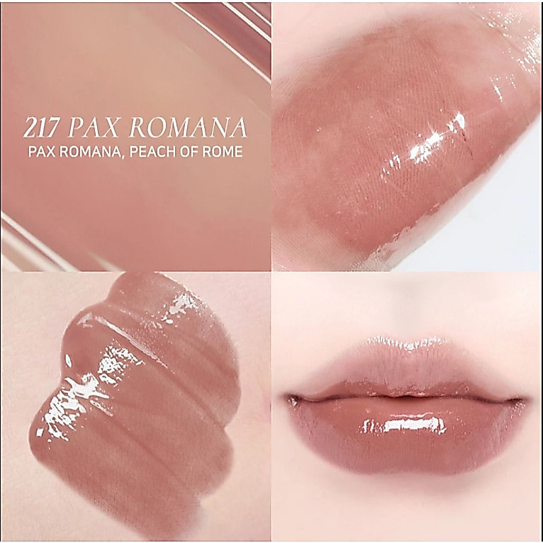 Son Kem Bóng Dinto Blur-Glowy Lip Tint 3.5g 217 Pax Romana Nâu nude nhẹ nhàg dễ phối makeup hằg ngày