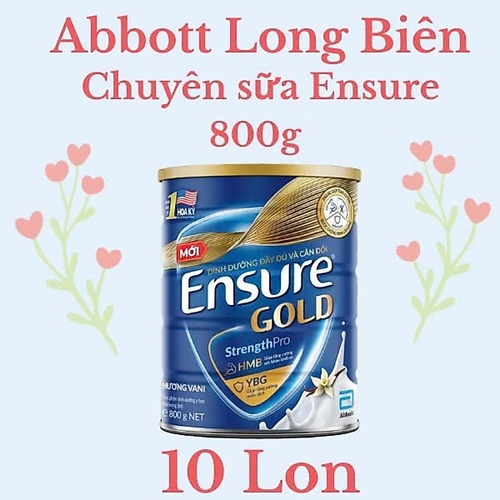 [Combo 6-10] Sữa bột Ensure Gold Abbott hương vani 800g