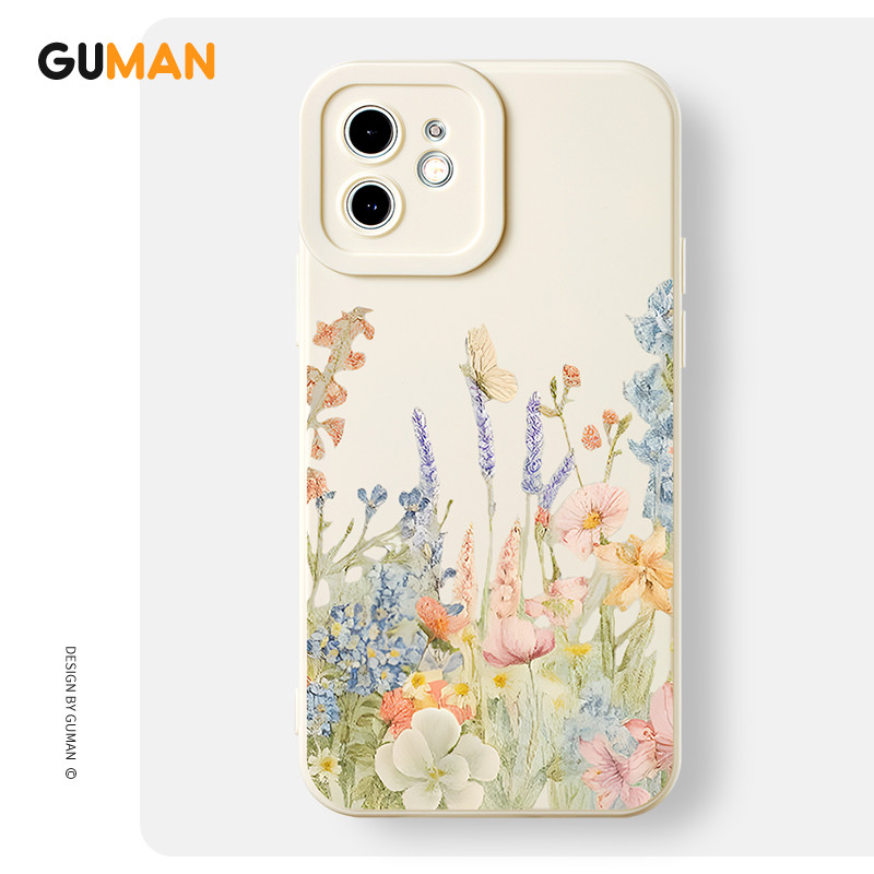 GUMAN Ốp lưng Hoa văn Họa tiết nữ chống sốc chống bẩn mềm cho iPhone 17 Air 16 15 14 13 12 11 PRO MA