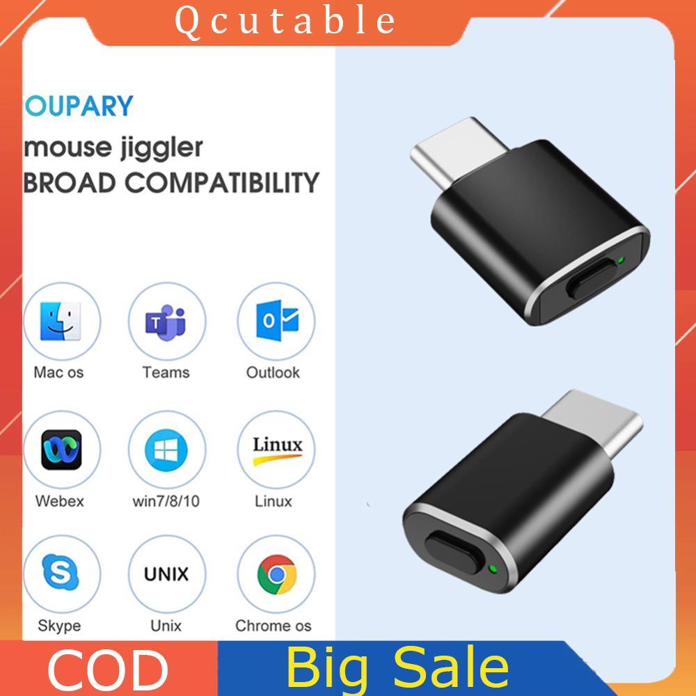 USB C Chuột Kim Loại Mover 3 Chế Độ Jiggle Không Thể Phát Hiện Tự Động Wiggler Không Có Trình Điều K