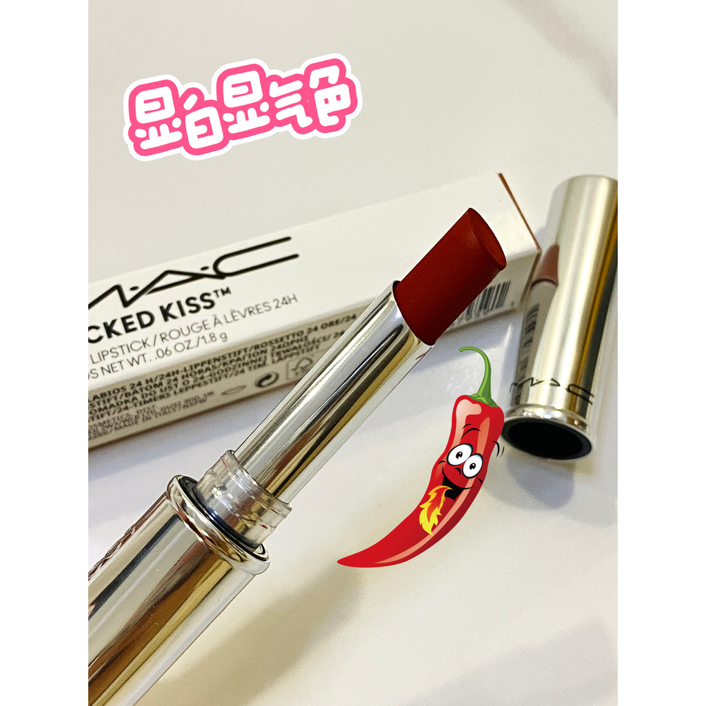 Tủ Quốc GiaGiá gãy xươngMeike mac Hot Kiss Stick 99 Hot Red Pepper Color White Matte Ống bạc không p
