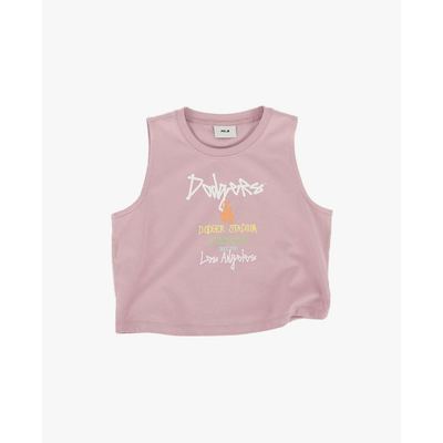 MLB - Áo ba lỗ nữ cổ tròn phom croptop Street Logo_3FTOB0363-07LDL