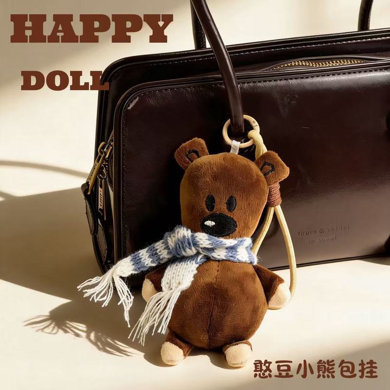 Cùng phong cách Mr. Mặt dây chuyền đậu Mr Bean Teddy Bear Bean Bear Doll Teddy Bear Túi đi học gấu d