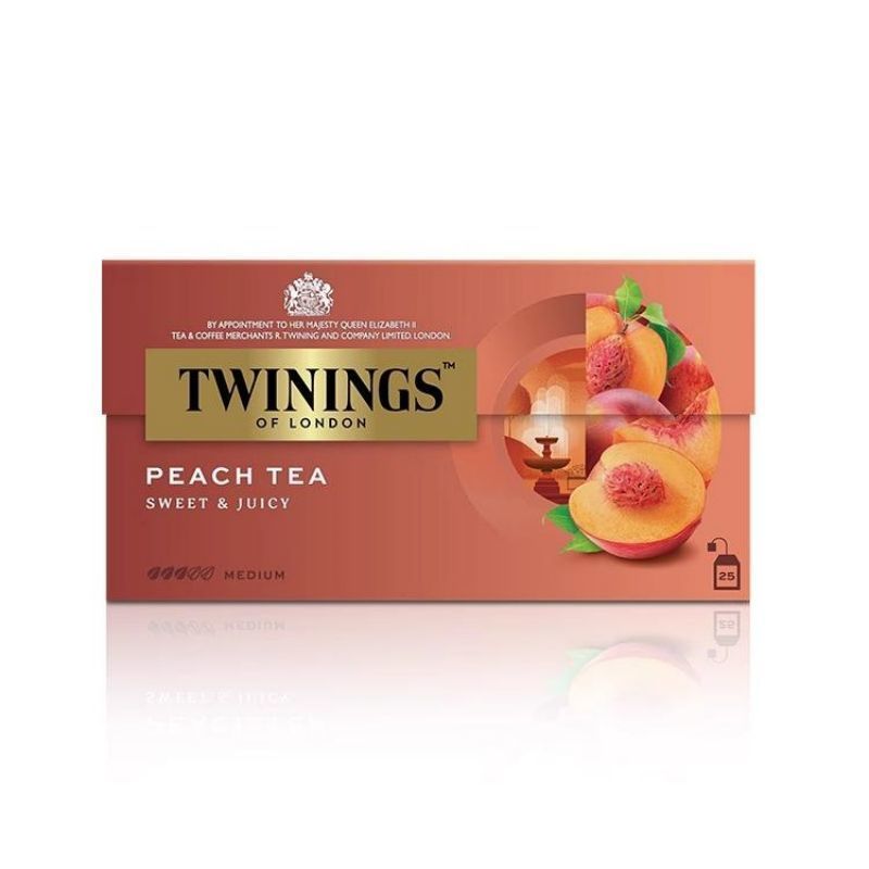 Twinings Twinings Đào Fruity Trà Đen 25 Miếng Anh Trà Túi Trà Lạnh Pha Gói Nhỏ Thiếu 6.8