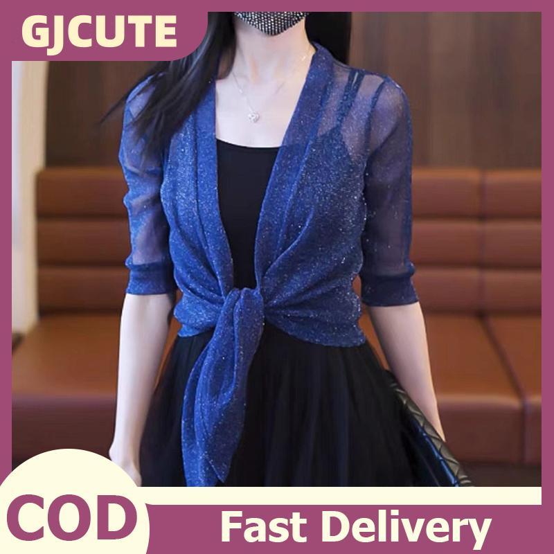 GJCUTE Cưới Jaet Quấn Dài Nửa Tay Bolero Shrug Dành Cho Nữ Cardigan Bolero Jaet Mũi Cho Đầm Dự Tiệc 