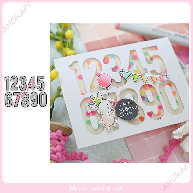 Khuôn cắt DIY bằng thép Carbon kim loại 4202 Number 0-9