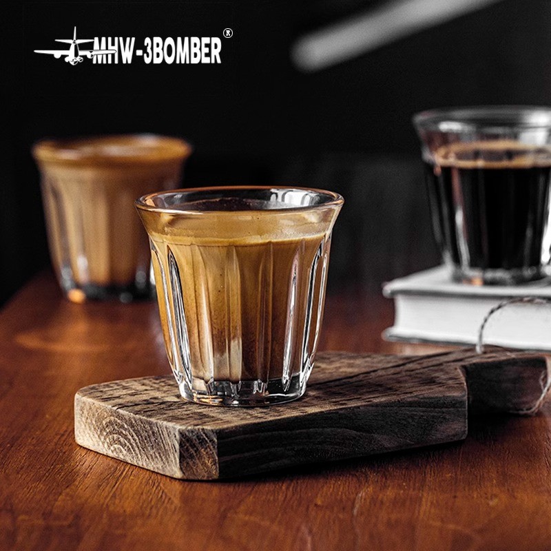 MHW Bomber Wright Glass Coffee Cup Cốc bẩn Latte American Capsule Cup Cao cấp chịu nhiệt tinh tế