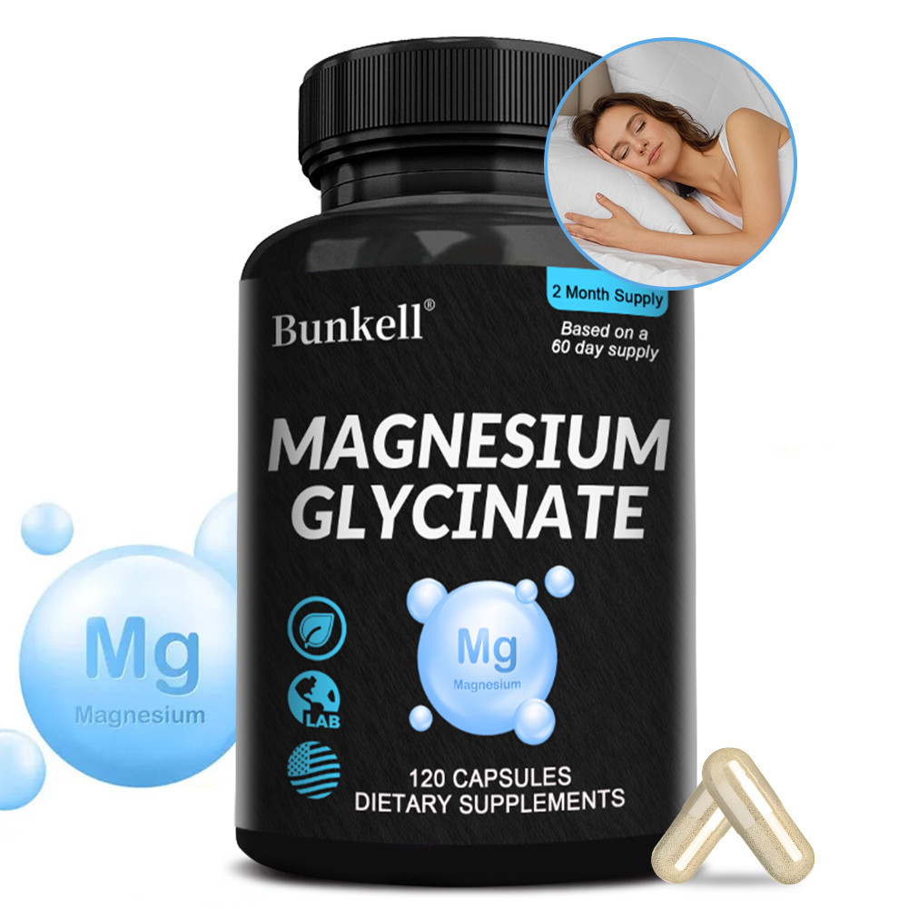 Thực phẩm bổ sung Bunkell Magnesium Glycine hỗ trợ sức khỏe tim mạch, cơ bắp, xương khớp và hệ miễn 