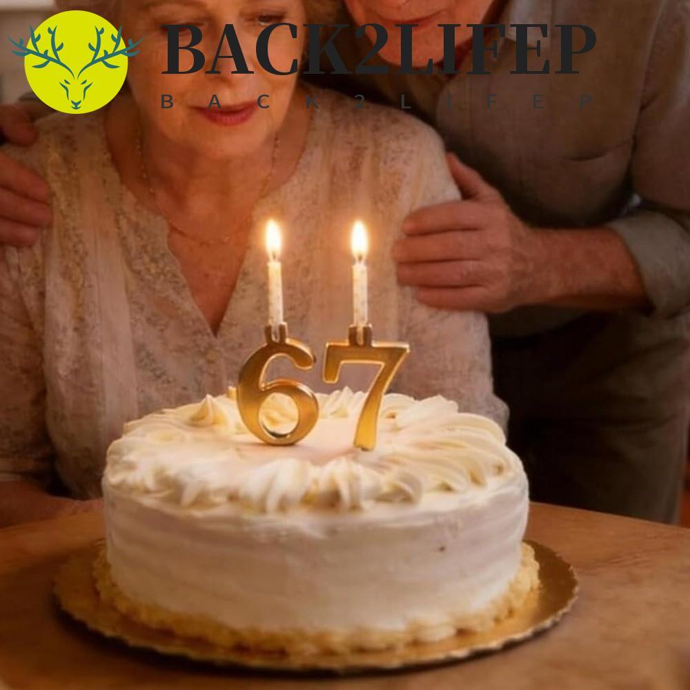 Giá đỡ nến sinh nhật số BACK2LIFEP, Giá đỡ nến số kim loại có thể tái sử dụng đa năng, số thép không