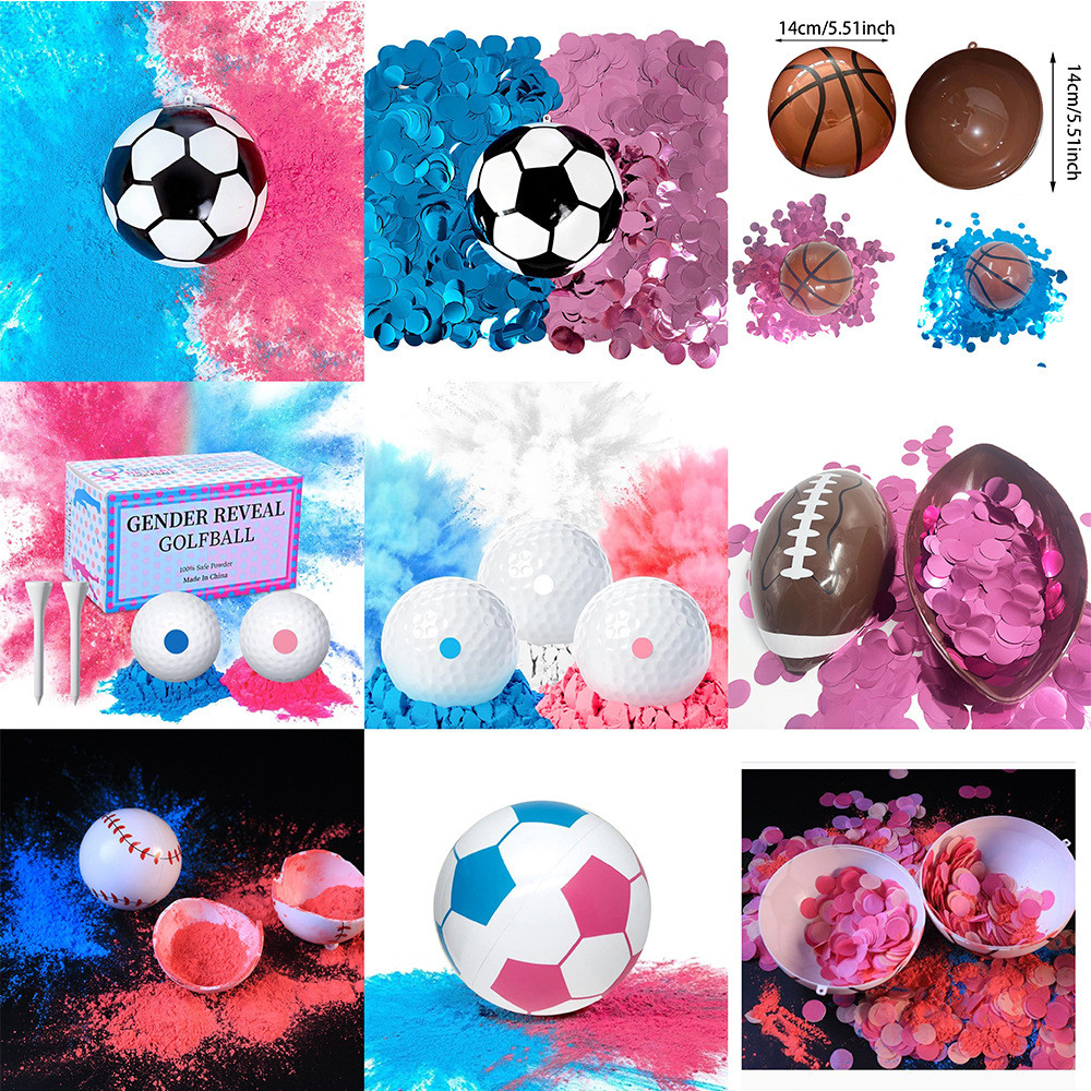 New Product~Gender Reveal boy or girl Football, baseball, golf, basketball, rugby, tennis, atmospher