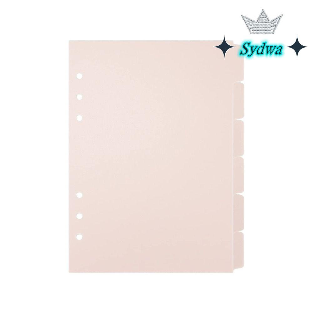 SYDWA 6 CÁI Binder Divider, 6 vòng nhựa Index Page Tab, Indexing Cards Pink 6 CÁI A5 Binder Index Di