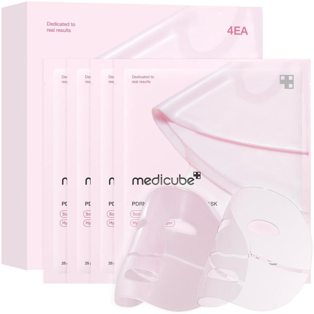 Mặt nạ Gel Collagen PDRN hồng [medicube] 4 mặt nạ Collagen DNA cá hồi Mặt nạ trẻ hóa màu hồng của 2I