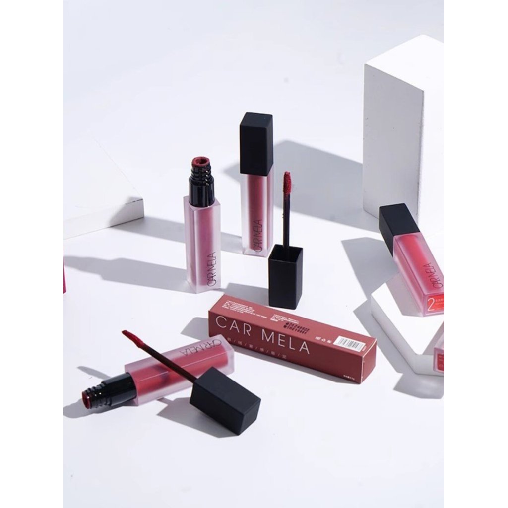 CARMELA CARMELA Lipstick Velvet Powder Mist Series Coffee Lip Glaze Matte Lip Mud Không dễ phai màu
