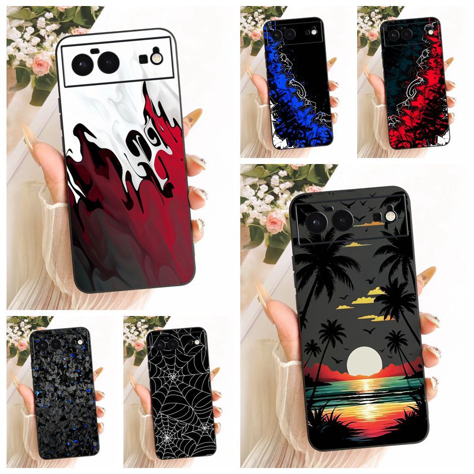 Dành Cho Google Pixel 6 Vỏ Sang Trọng Hoàng Hôn Không Gian Sơn Silicon Mềm Chống Sốc Cho Google Pixe