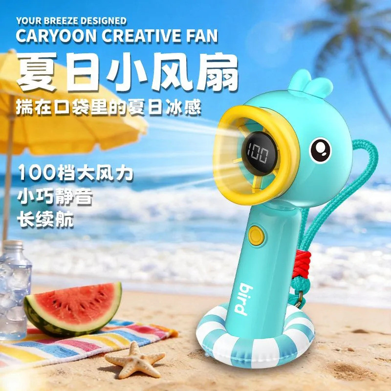 Cùng Ngày Giao Hàng pingu Quạt Cầm Tay Giá Trị Cao Quạt Chim Cánh Cụt Nhỏ Hoạt Hình Sinh Viên Quạt C