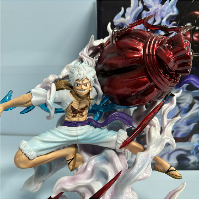 NSQV One Piece Nika Luffy's Fruit Awakens Ghost Island Big Fist Luffy Figure Model Ornament