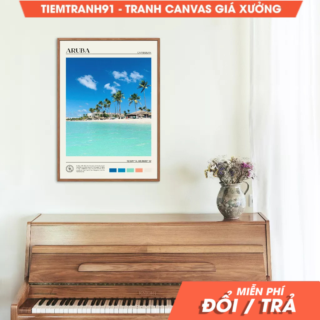 Tranh treo tường, Oil Paint, Aruba Wall Art, Aruba Poster, Aruba Photo, Aruba Wall Decor, Caribbean 