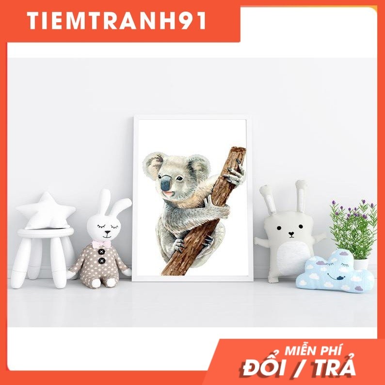 Tranh treo tường | Tranh cho bé-Koala, Baby Koala Print 03 , tranh canvas giá rẻ