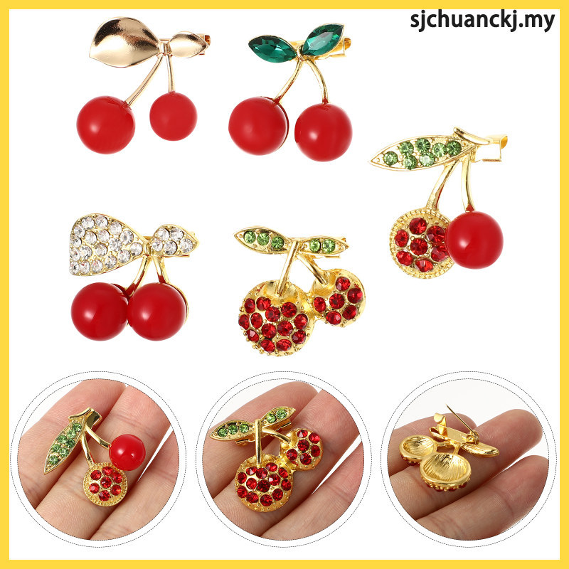 Thổ Cẩm Chân Kim Cương Giả Anh Đào Trâm Cài Nữ Huy Hiệu Ngày Lễ Trang Sức Thổ Cẩm Chery Cho