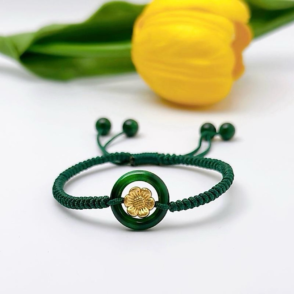 Lắc hipi đá sơn thuỷ B tết dây dù ( MS : SP00251- L1250 )