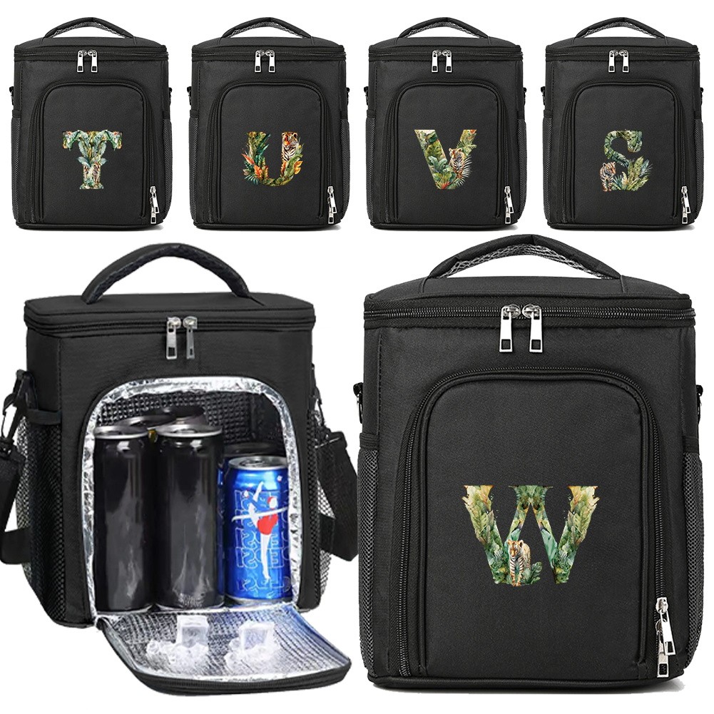 Food Storage Handbag Insulated Lunch Bags Shoulder Storage Bag Jungle Tiger   Cooler Insulated Case 