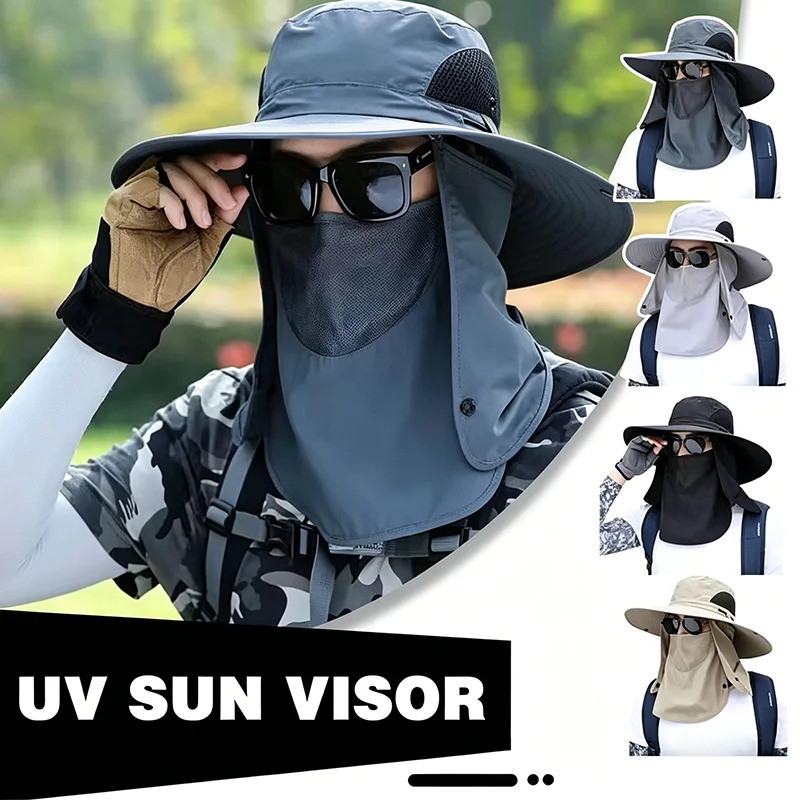 Sun ShadingFishing Hat Large Eaves Fishing Mountain Climbing Mask Breathable Outdoor UV Protection D